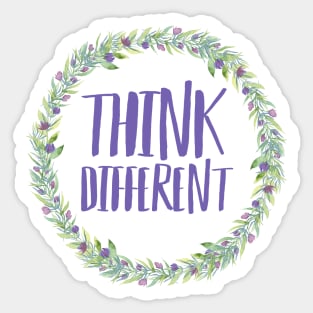 Think Different - Floral 🌼 Sticker